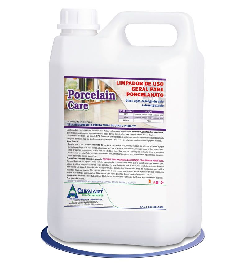 PORCELAIN CARE Removedor Limpeza Pesada 1L ou 5L - Quimiart