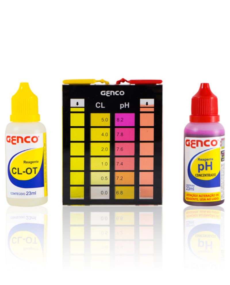 Kit de Testes Cloro e pH - GENCO - Cl/pH Lider Limpeza
