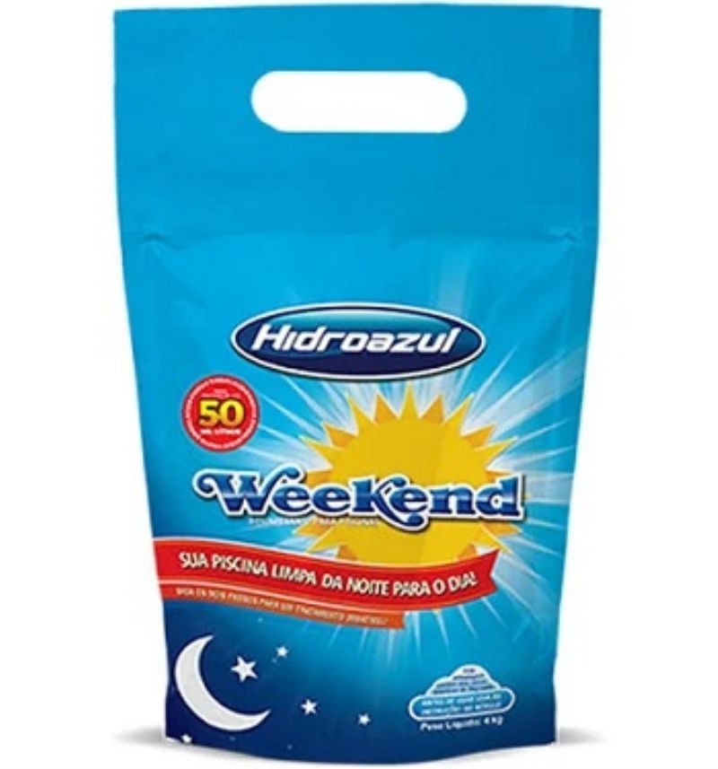 Cloro Dosagem nica Weekend 2,4Kg ou 4Kg - Hidroazul Lider Limpeza