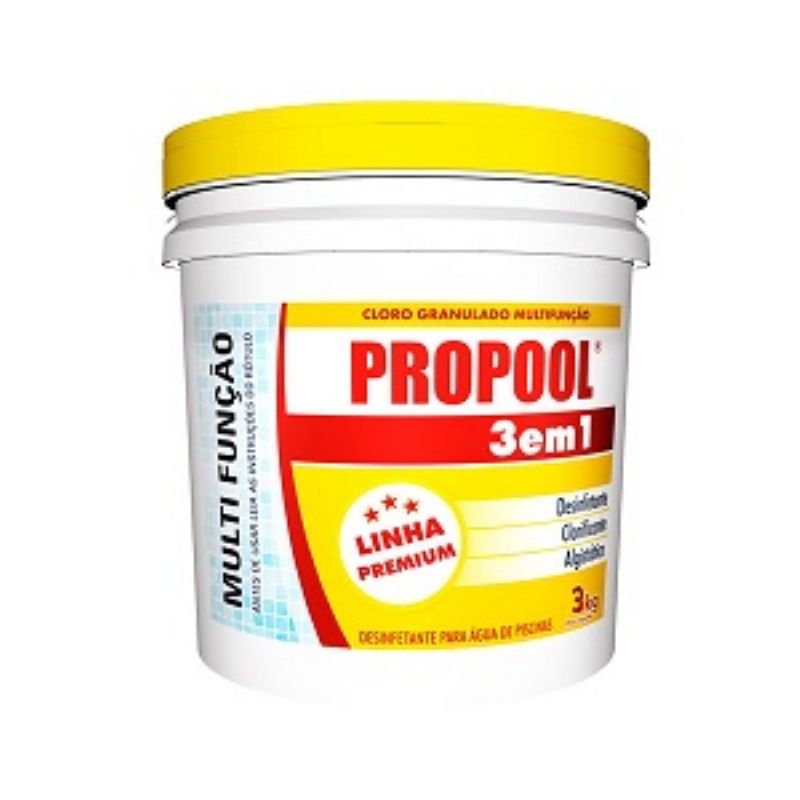 Cloro Propool 3 em 1 1Kg ou 3Kg - Hidroall