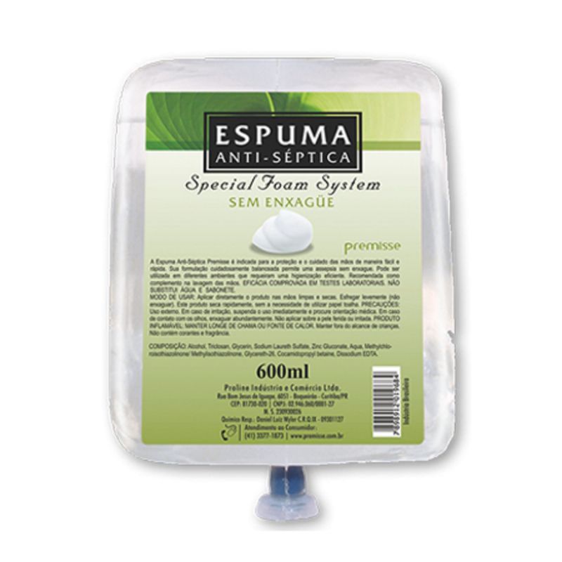 lcool Espuma Antissptica 600 Ml - PREMISSE Lider Limpeza