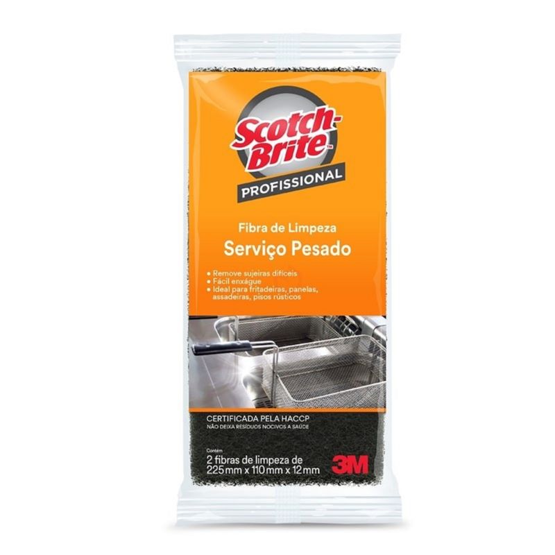 FIBRA LIMPEZA PESADA C/2 UNIDADES - SCOTCH-BRITE