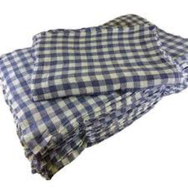 PANO DE CH�O SACO ALVEJADO XADREZ GRANDE - 80x53