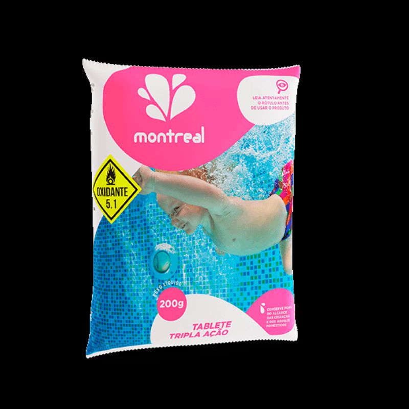 MONTREAL - TABLETE CLORO TRIPLA A��O - 200G