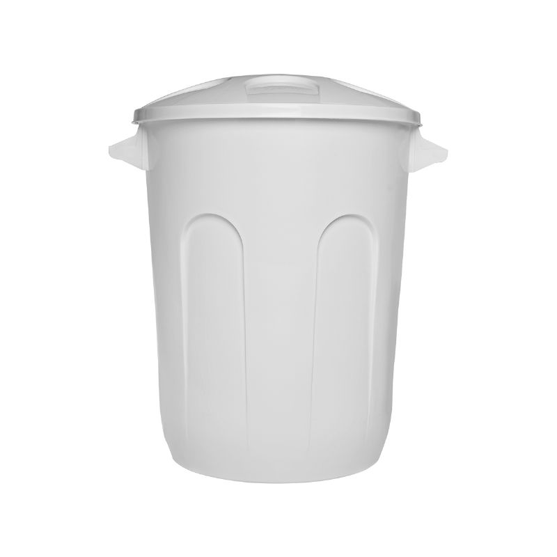 CESTO 60L BRANCO COM TAMPA - JAGUAR